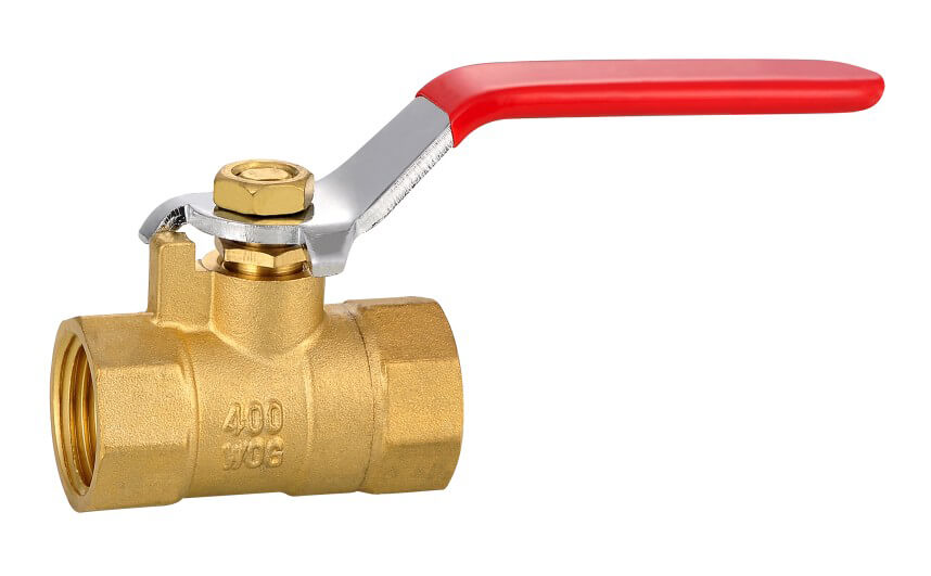 Brass Ball Valve Full Port 400 PSI(WOG) with Red Handle
