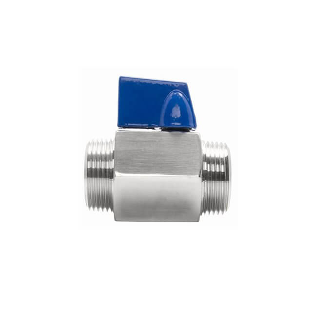 Blue Hnadle Forged Male To Male Brass Mini Ball Valves in Size 3/8" Manufacturers