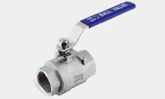 Lever operated 2pc industrial stainless steel floating ball valve