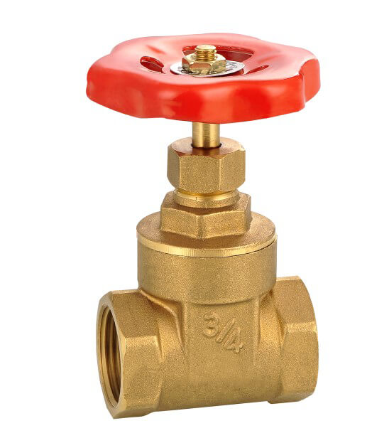  1 Inch Brass Gate Valve Solder 200 PSI/200 F-F