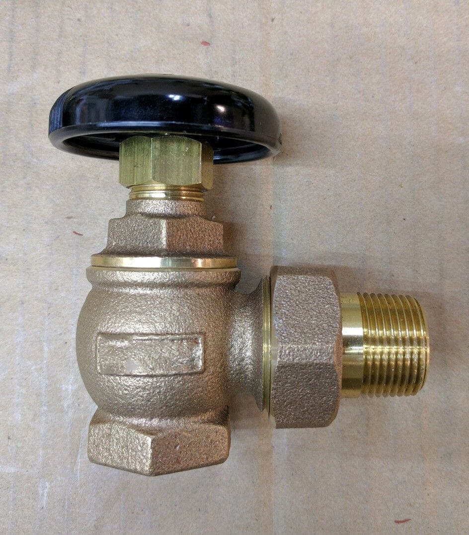 NEW LEGEND VALVE T-431 BRONZE STEAM ANGLE RADIATOR VALVE 