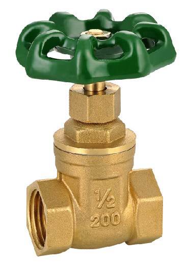 1/2 inch Brass Gate Valve 200WOG, FxF NPT 